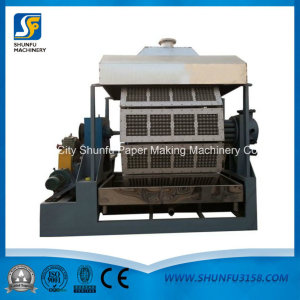 2017 Polyhedron High Efficiency Rotary Egg Tray Carton Machine for Chicken Farm