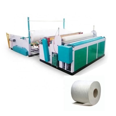 Semi-auto 1092mm Rewinding Toilet Tissue Paper Cutting Processing Machine Equipment