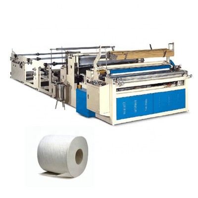 Full-auto 1880mm Toilet Paper Slitting And Rewinding Small Paper Roll Making Machine