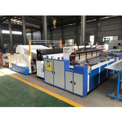 Toilet Tissue Paper Slitting And Rewinding Machine For Jumbo Rolls Paper Rewinding